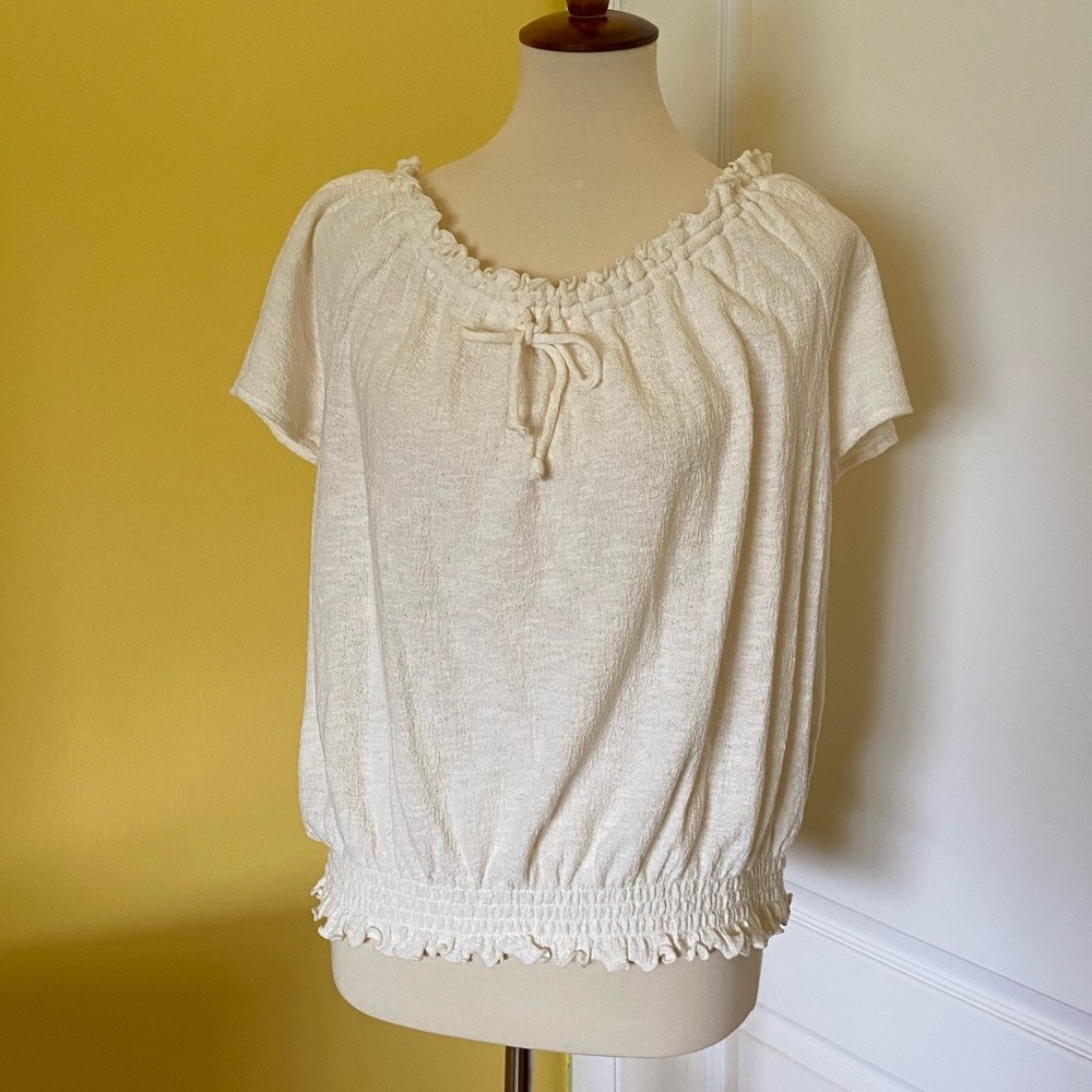 NWT Madewell Texture & Thread Drawstring Top - Picture 4 of 11